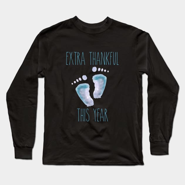 Extra Thankful This Year (Baby Boy/Blue Edition) Long Sleeve T-Shirt by Gestalt Imagery